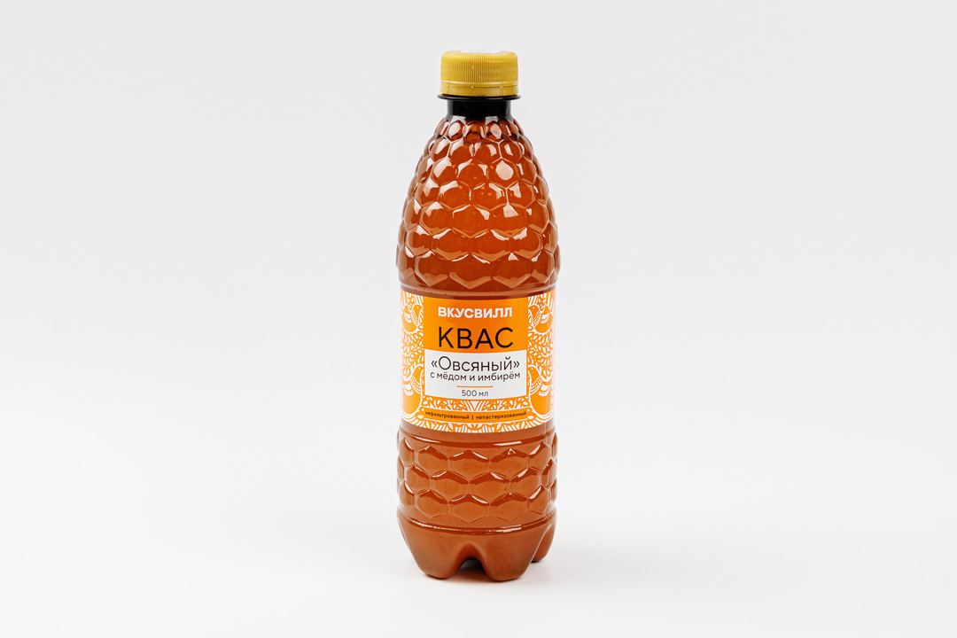 

Квас ВкусВилл овсяный с медом и имбирем, 500 мл