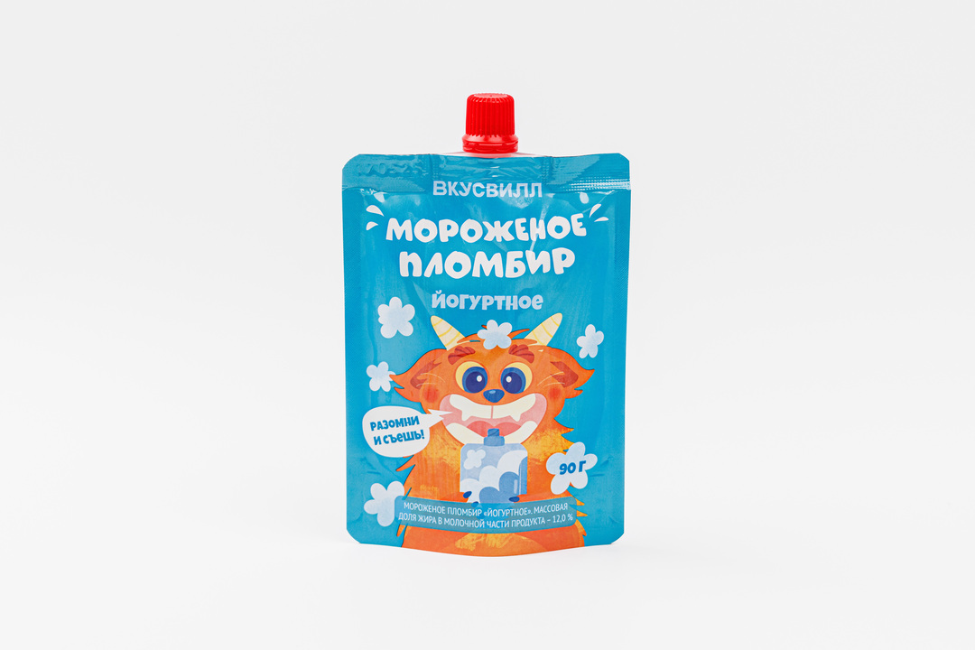 

Мороженое пломбир ВкусВилл Йогуртное дой-пак 90 г