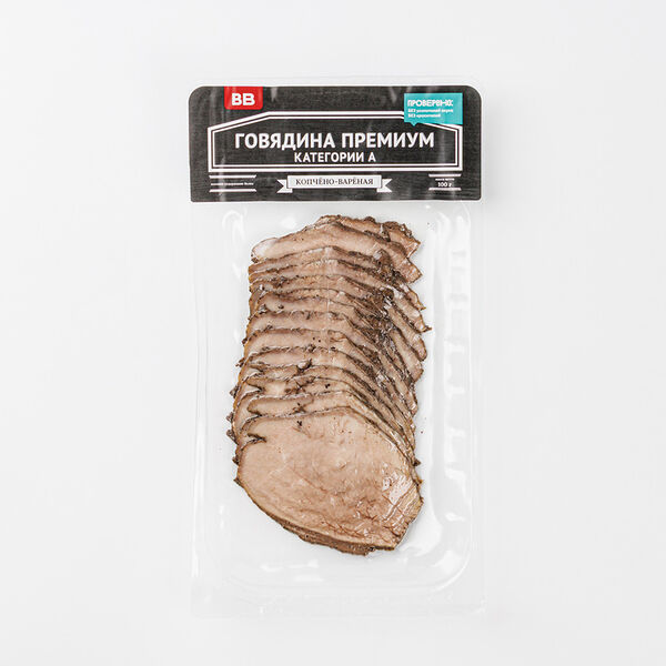 Говядина копчено-варёная Премиум категории А