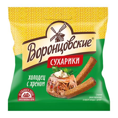 

Сухарики Воронцовские ржаные со вкусом холодца и хрена 80 г