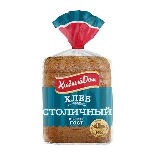 Хлеб Хлебный дом ржано-пшеничный столичный в нарезке половинка 350 г