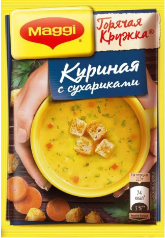 

Суп Maggi Горячая кружка куриная с сухариками 19 г