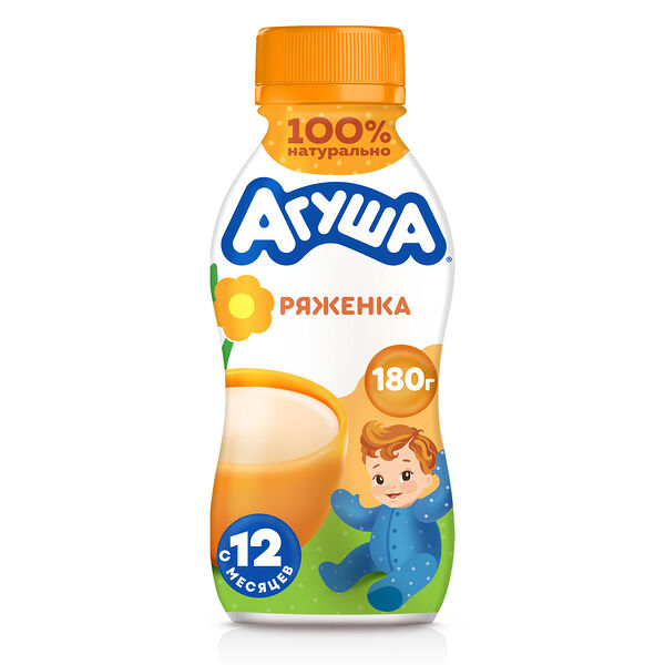 Ряженка детская Агуша 3.2% с 12 месяцев 180 г
