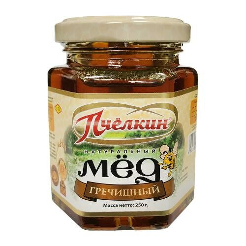 Мёд гречишный Пчелкин натуральный 250 г