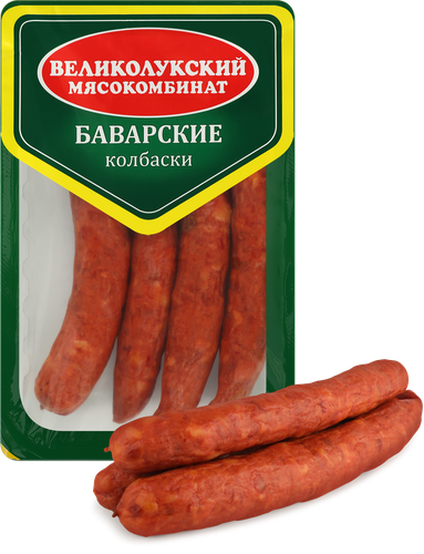 

Колбаски полукопченые Великолукский Мясокомбинат Баварские вес