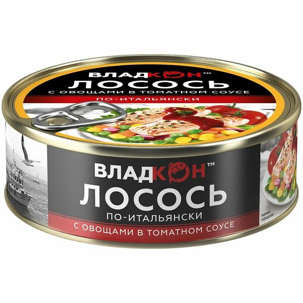 Лосось с овощами Владкон в томатном соусе по-итальянски 240 г
