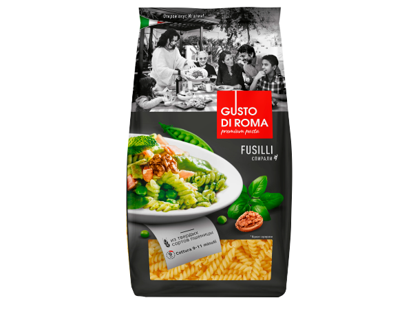 Макароны Gusto Di Roma Fusilli Спирали 450 г