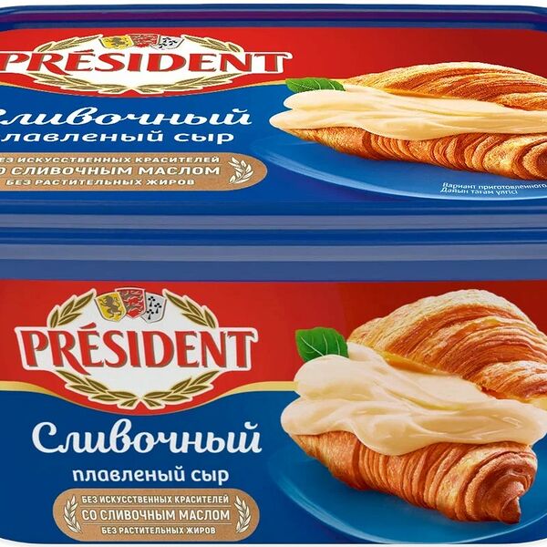 Сыр плавленый President Сливочный 45% 400 г