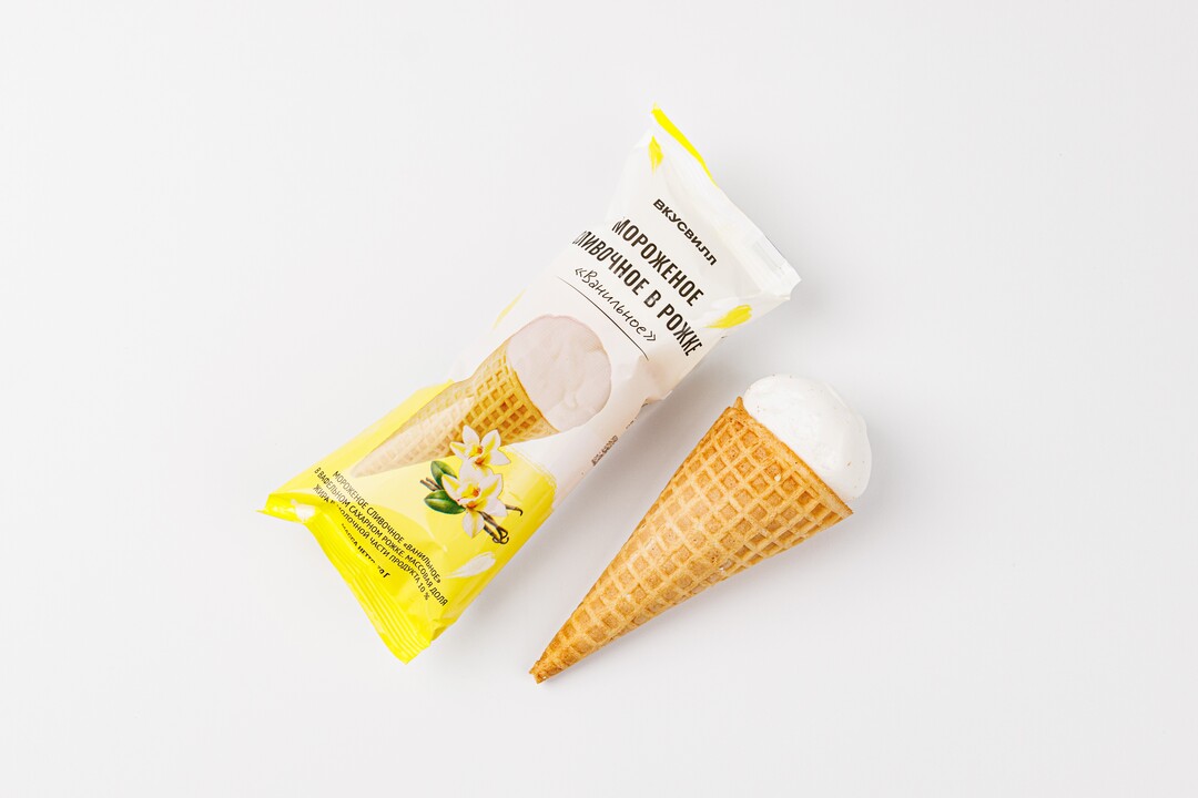 

Мороженое сливочное в рожке "Ванильное" 70 г