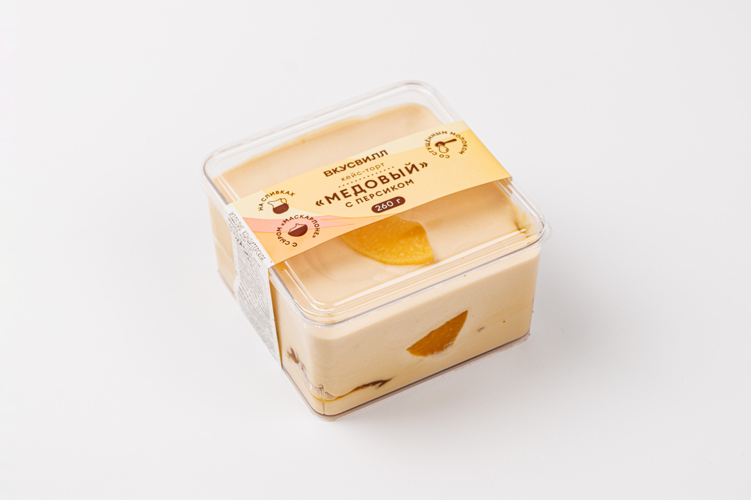 

Кейс-торт Вкусвилл Медовый с персиком 260 г
