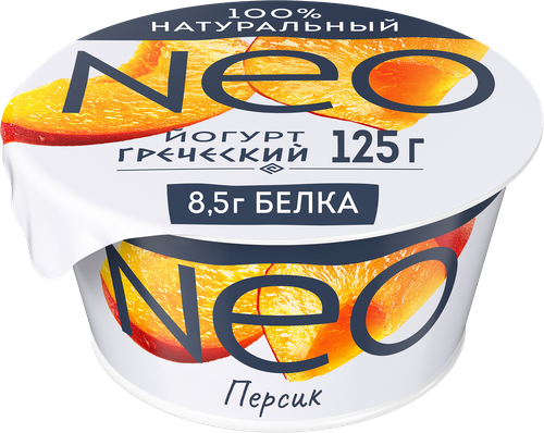 

Йогурт греческий Neo Персик 100% натуральный с высоким содержанием белка 1.7% 125 г