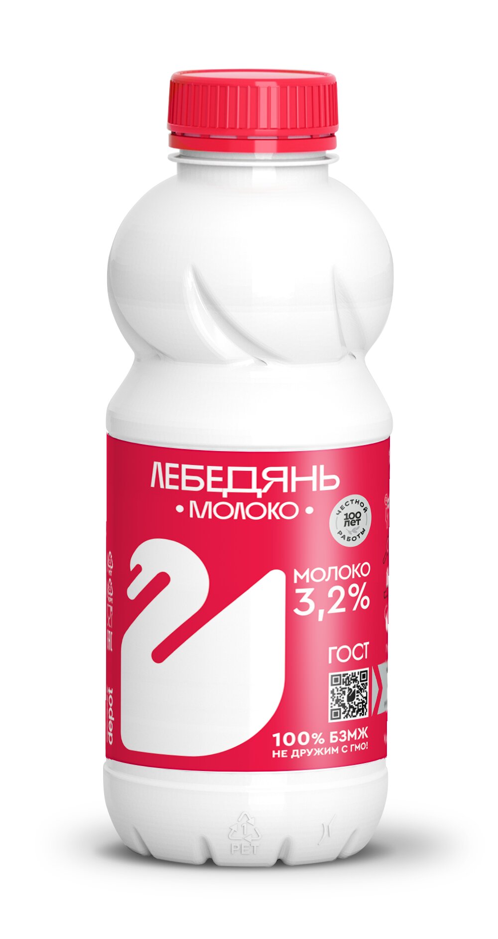 

Молоко пастеризованное ЛебедяньМолоко 3.2% без змж, 450 г