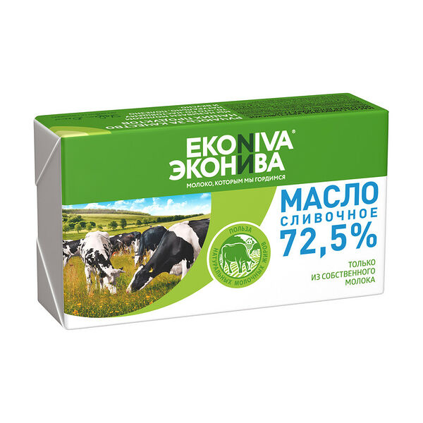 Масло сливочное ЭкоНива 72.5% 350 г