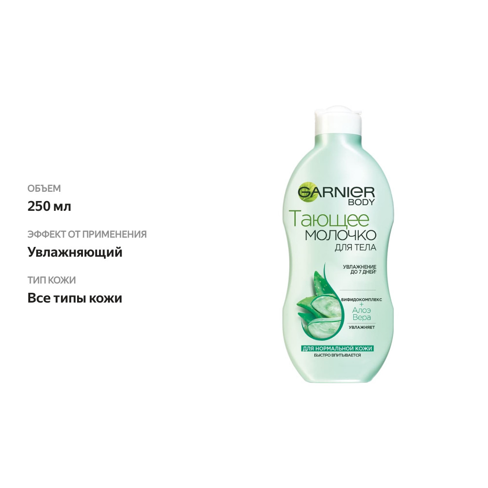 

Молочко Garnier Body для тела тающее с алоэ вера 250 мл