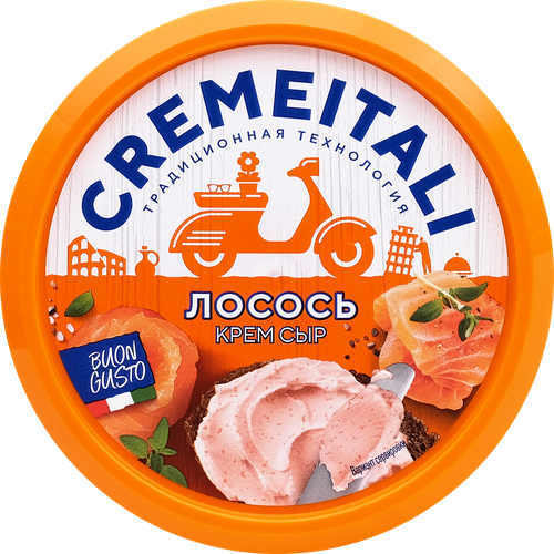 

Сыр Cremeitali творожный Крем сыр с лососем без змж 140 г
