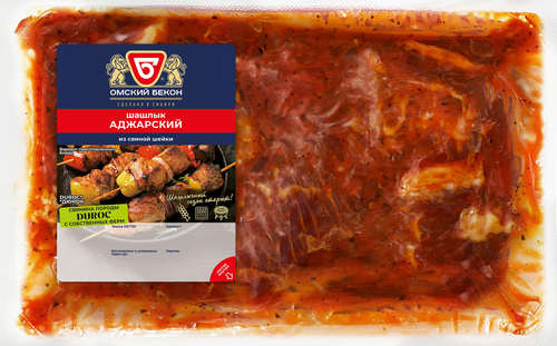 

Шашлык Омский Бекон Аджарский из свинины мелкокусковой охлажденный кат. Б в/у вес