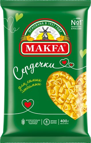 

Макароны Makfa Сердечки 400 г