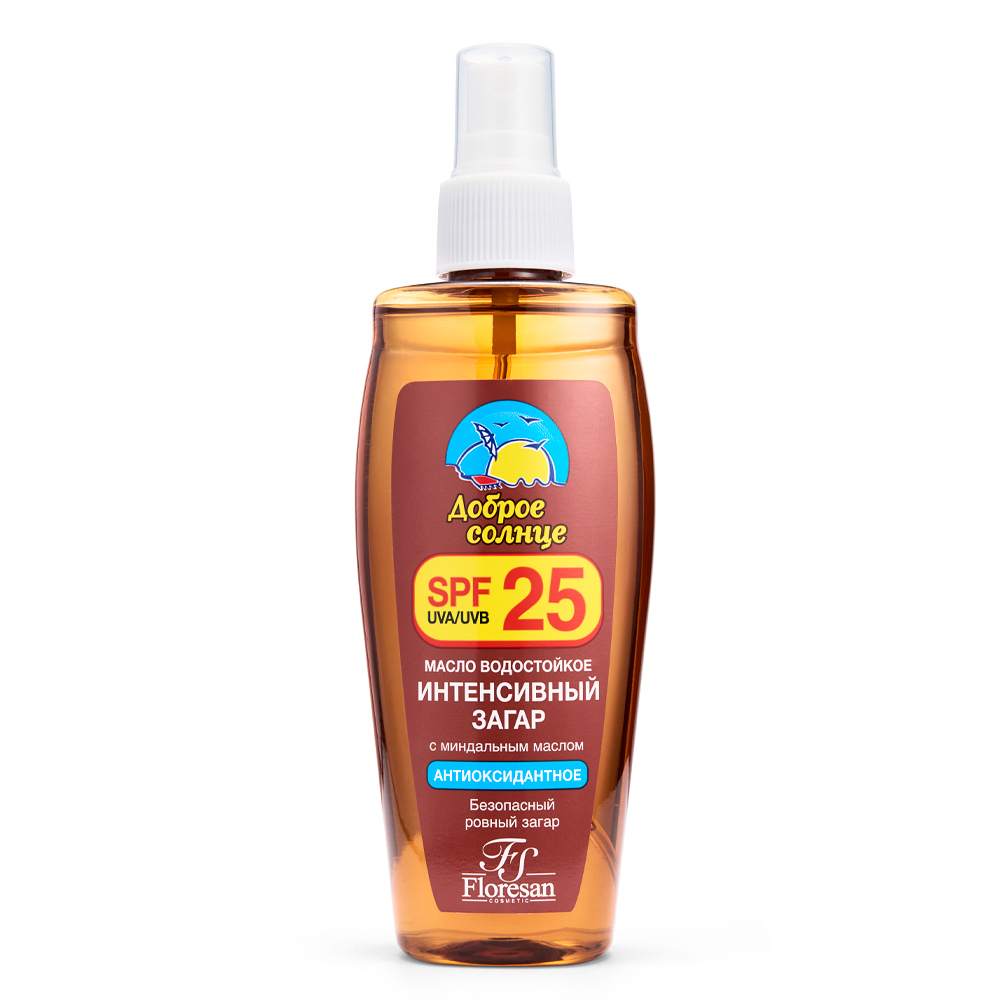 

Масло для тела Floresan Интенсивный загар SPF 25 водостойкое 150 мл