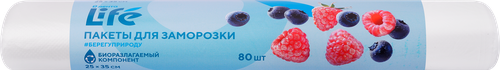 

Пакеты для заморозки Лента Life Био 25 х 35 см Арт. 7930 80 шт.