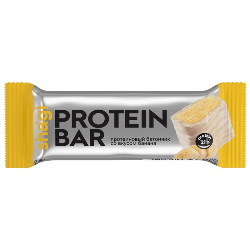 

Батончик протеиновый Shagi Protein Bar со вкусом банана, 40 г