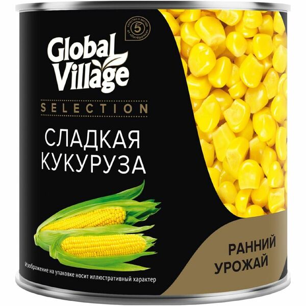 Кукуруза Global Village Selection сладкая 340 г