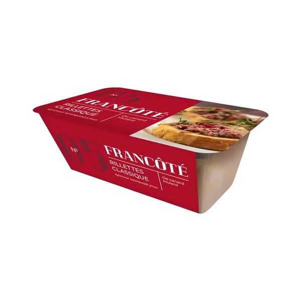 Консервы из мяса уток паштетные Рийет утиный паст 160г лоток А-т Колос