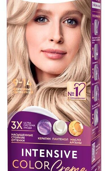 Стойкая крем-краска для волос Палетт Интенсивный цвет 9-14 Жемчужный светло-русый, 110 мл