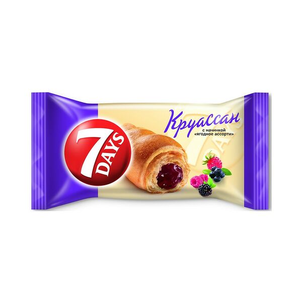 Круассан 7 DAYS с начинкой ягодное ассорти 65г