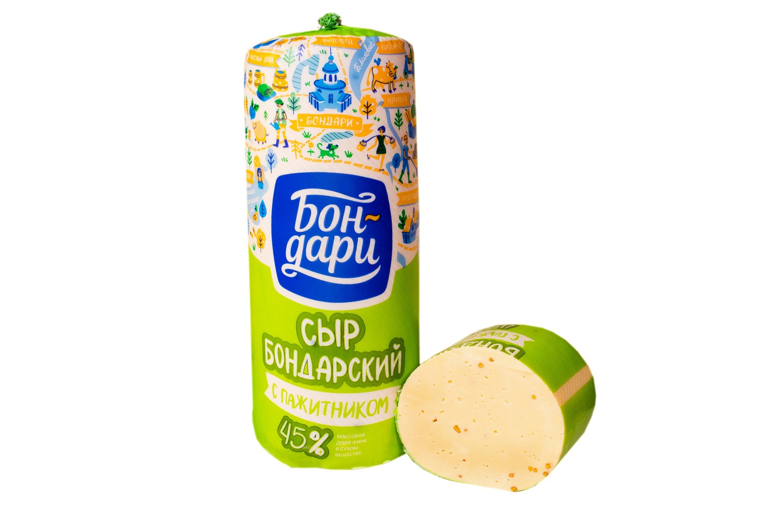 

Сыр Бон-дари Бондарский с пажитником 45% вес