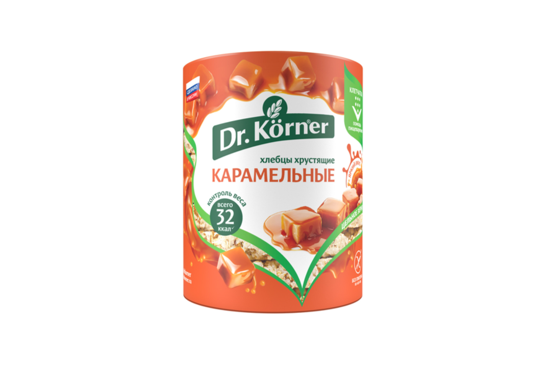 

Хлебцы Dr. Korner Карамельные кукурузно-рисовые без глютена 90 г