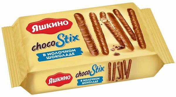 Печенье Яшкино ChocoStix палочки в молочном шоколаде 130 г