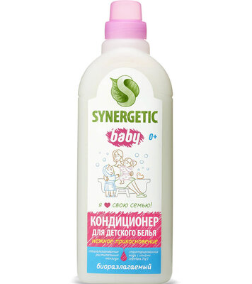 Кондиционер-ополаскиватель для детского белья Синергетик (Synergetic) Бэйби (Baby) Нежное Прикосновение 1000 мл