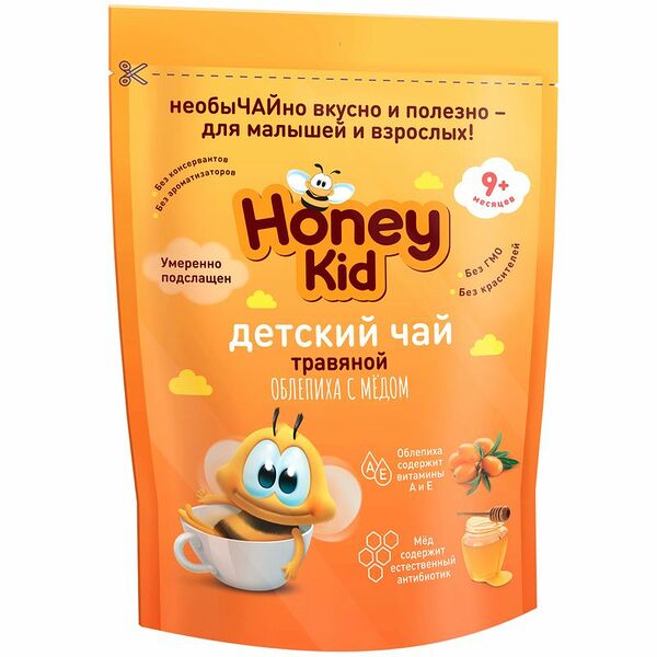 Чай Honey Kid Облепиха с Медом травяной инстантный с 9 месяцев 85 г