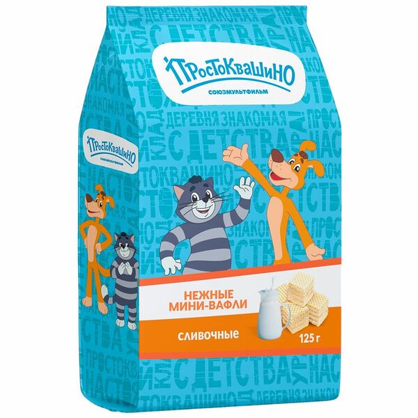 Вафли-мини Простоквашино Нежные сливочные 125 г