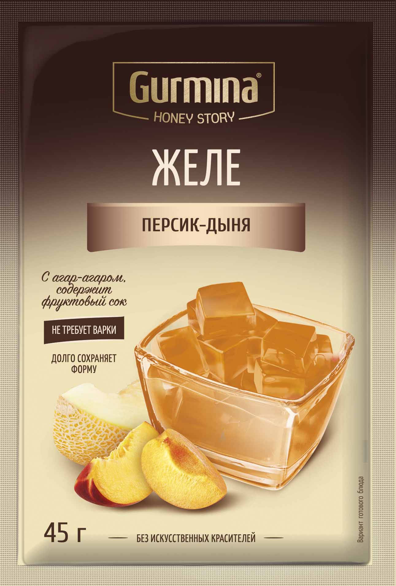 

Желе Gurmina персик и дыня 45 г