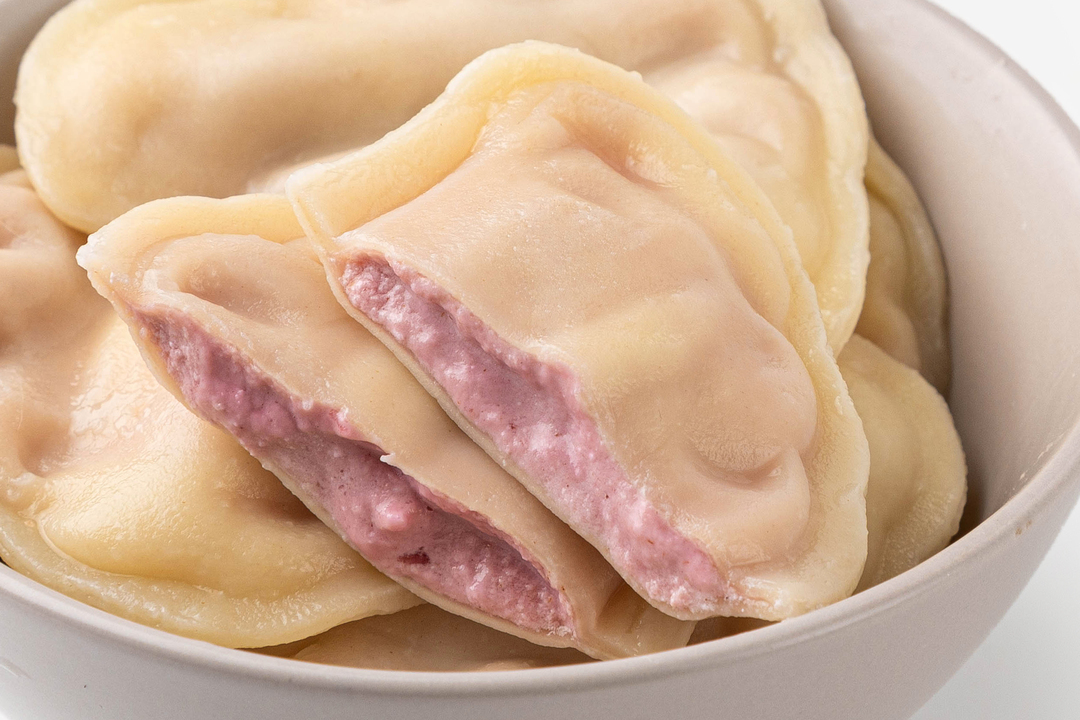 

Вареники ВкусВилл c творогом и малиной 500 г