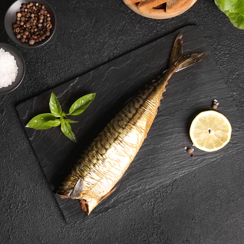 

Скумбрия горячего копчения Лента Fresh без головы, весовая