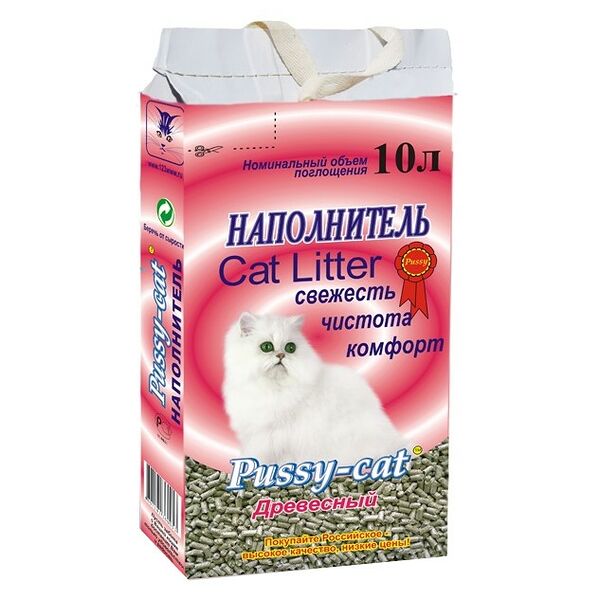 Наполнитель для кошачьего туалета Pussy-Cat древесный 10 л