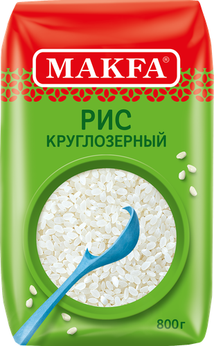 

Рис Makfa круглозерновой шлифованный 800 г