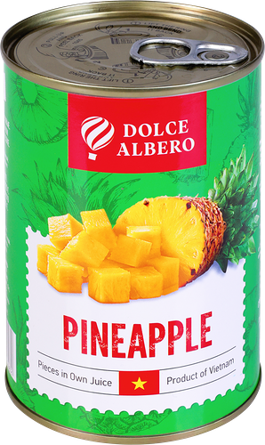 Ананасы Dolce Albero кусочки в собственном соку 425 мл
