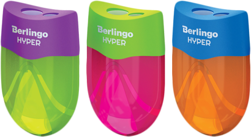 

Точилка Berlingo Hyper пластиковая с двумя отверстиями 1 шт. цвет в ассортименте