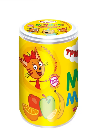 Мармелад Три кота жевательный натуральный сок фрукты и ягоды 120 г