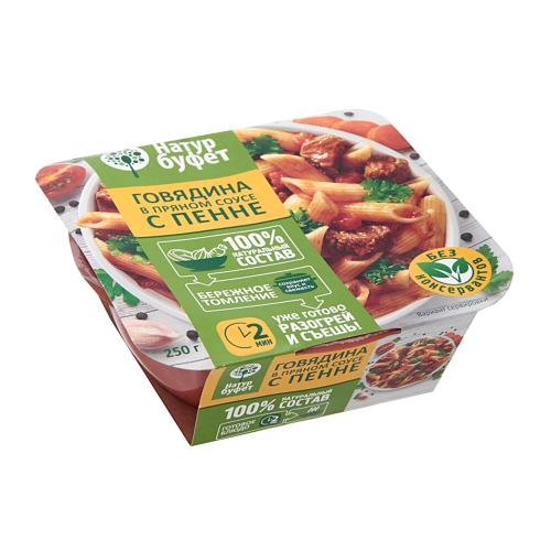 

Говядина Natur Buffet в пряном соусе с пенне 250 г