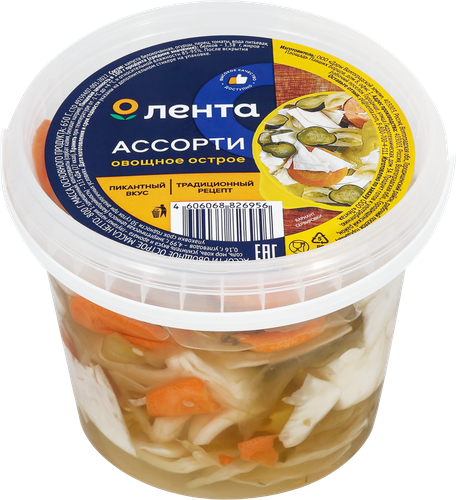 

Ассорти овощное Лента острое 800 г