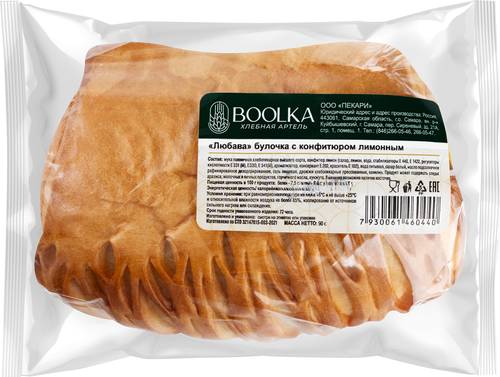 

Булочка Boolka Любава с лимонным конфитюром 90 г