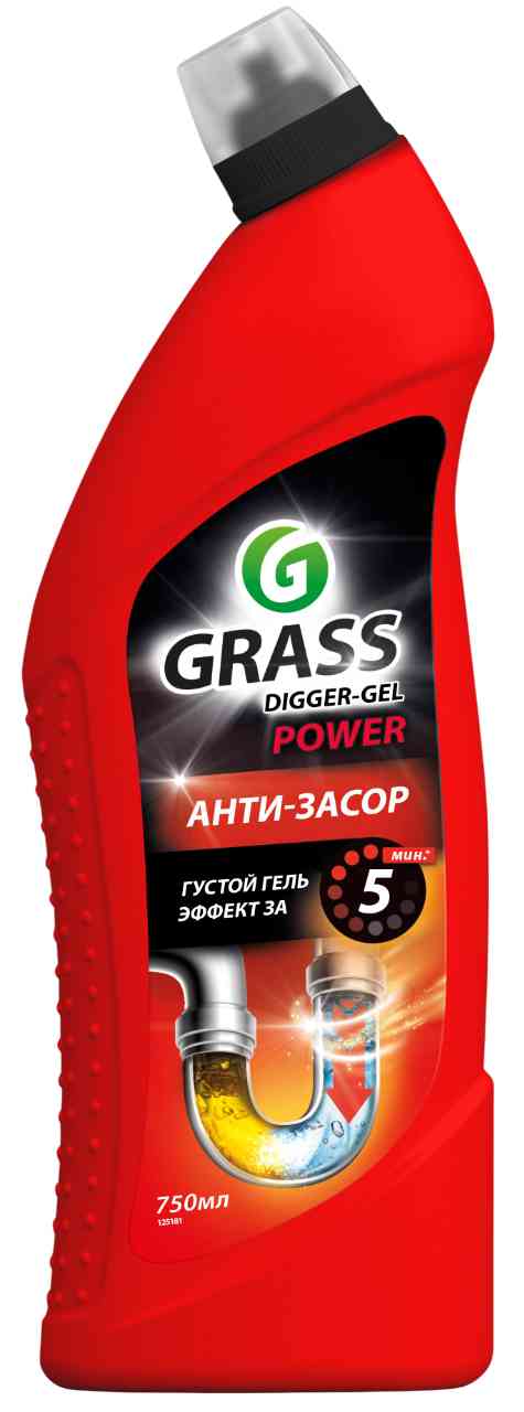 

Средство чистящее Grass Digger-Gel Универсальное для чистки труб от засоров 750 мл