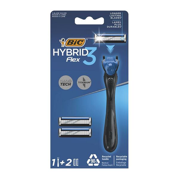 Станок Bic Flex 3 Hybrid с 2 кассетами
