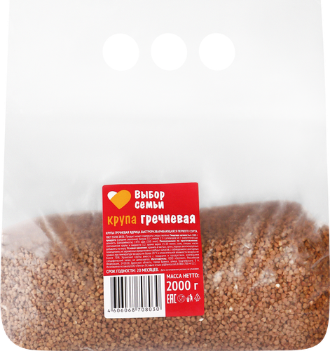 

Крупа гречневая Выбор семьи 1-й сорт, 2кг