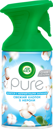 

Освежитель воздуха Air Wick Pure Свежий хлопок и Нероли 250 мл