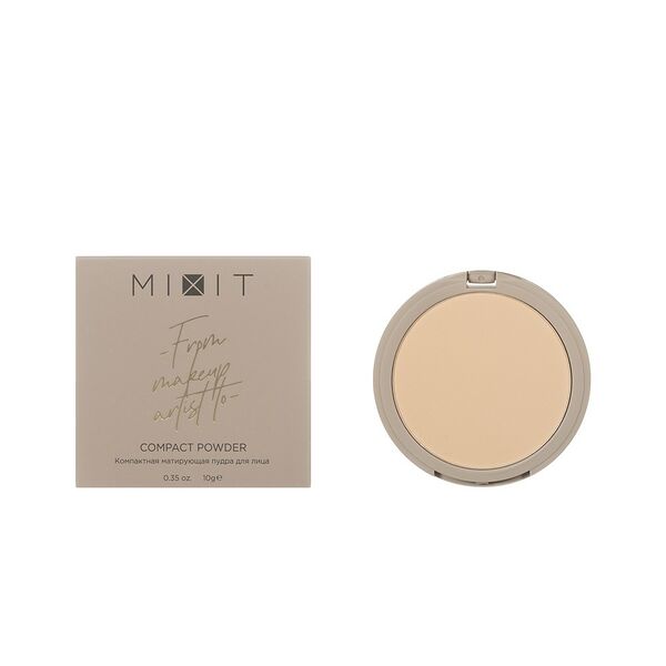 Пудра для лица Mixit Compact Powder 02 компактная матирующая 10 г